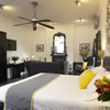 Siena suite: 44m² Luxury Boutique Hotel Suite with private balcony and separate living area - Strozzi Palace Boutique Suites, Central Cheltenham.